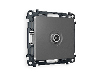 Комплект механизма TV розетки проходной 5-1000 MHz 4dB, антрацит серый, MA663030 Ambrella Volt