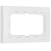 Дизайнерская рамка для двойной розетки, белый, поликарбонат, W0082001 Werkel