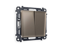 Комплект механизма 2-клавишного перекрестного выключателя , темная бронза, MA633030 Ambrella Volt, двухклавишный