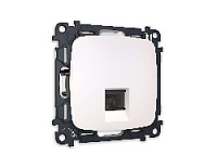 Комплект механизма телефонной розетки RJ-11(4P4C) с шторкой , жемчуг, MO212030 Ambrella Volt