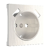Накладка для розетки с заземлением + 2хUSB разъем A+A, перламутровый рифленый, W1179513 Werkel