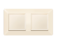 Дизайнерская рамка из термопластика 2 местная, бежевый матовый, AF110332 Ambrella Volt