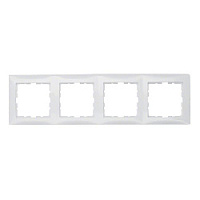Дизайнерская рамка 4 местная, полярная белизна, глянцевый, 10148989 Berker, серия S.1