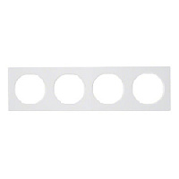Дизайнерская рамка 4 местная, полярная белизна, глянцевый, 10142289 Berker, серия R.3