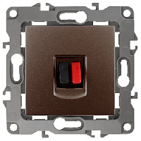 Дизайнерская аудио розетка, бронза, Б0027458 Эра, серия 12