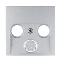 Центральная панель розетки TV, алюминиевый, матовый, 12031404 Berker, серии S.1/B.3/B.7