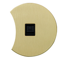 Розетка компьютерная RJ-45, полукруглая, EU040206, золотой, Salvador