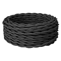 Витой силовой кабель 2*1.5, черный, RetroElectro