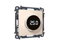 Комплект механизма терморегулятора теплого пола с цифровым дисплеем с подсветкой, бежевый матовый, MA325810  Ambrella Volt, терморегулятор