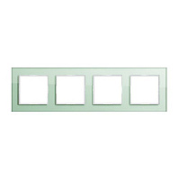 Дизайнерская рамка 4 местная, матовое стекло, AC584GLWMT Jung, серия A Creation