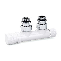 Дизайнерский клапан угловой для радиаторов для 2-х трубной системы отопления, слева, ручная регулировка, Tondera 1/2" белый 0683-1500VCEA S.R.Rubinetterie