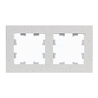 Дизайнерская рамка 2 местная, мрамор крем роял, камень, ATN343102 Schneider Electric, серия Atlas Design Nature