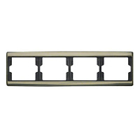 Дизайнерская рамка 4 местная, светло-бронзовый, матовый, алюминий, 13840001 Berker, серия Arsys