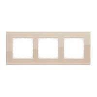 Дизайнерская рамка 3 местная, шампань стекло, 844316-1 LK Studio, серия LK80