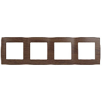 Дизайнерская рамка 4 местная, венге, Б0014780 Эра, серия 12