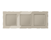 Дизайнерская рамка из натурального стекла 3 местная, серо-бежевый, AF380603 Ambrella Volt