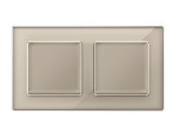 Дизайнерская рамка из оргстекла 2 местная, серо-бежевый, AF580362 Ambrella Volt