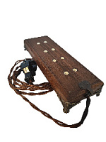 Ретро удлинитель Corriente без заземления, темный дуб, бронзовые средние ножки, LW1023/22-46 Loft&Wood, 2 м.