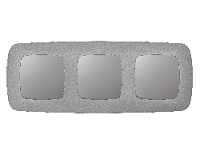 Дизайнерская рамка из термопластика 3 местная, сталь матовый, OF140503 Ambrella Volt