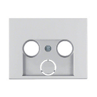 Центральная панель розетки TV+FM+SAT, алюминий, матовый лак, 12017013 Berker, серия K.5