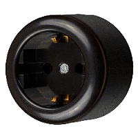 Розетка с заземляющим контактом, черный, JRO.1L61.CG01 Jantera