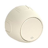 Дизайнерский выключатель, бежевый, 7700962 OneKeyElectro, одноклавишный перекрестный, серия Rotondo