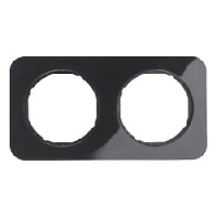 Дизайнерская рамка 2 местная, черный, глянцевый, 10122145 Berker, серия R.1