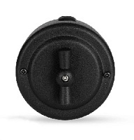 Ретро выключатель поворотный, черный матовый, 30201-5 Vintage-Brass, двухклавишный, проходной