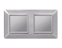 Дизайнерская рамка из термопластика 2 местная, сталь матовый, AF110502 Ambrella Volt