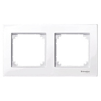 Дизайнерская рамка 2 местная, активный белый, MTN515225 Schneider Electric, серия Merten System M-Plan