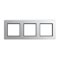 Дизайнерская рамка 3 местная, алюминий, AF583BFAL Jung, серия A Flow