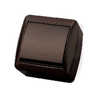 Дизайнерская кнопка звонковая IP44, шоколад, SQ1818-0216 TDM ELECTRIC, одноклавишный, серия Селигер