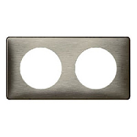 Дизайнерская рамка 2 местная, вольфрам, 068972 Legrand, серия Celiane