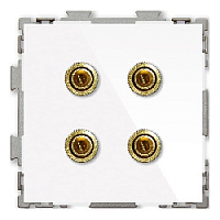 Дизайнерская розетка аудио Hi-End, белый, PL-W201A-WCG CGSS, серия Практика