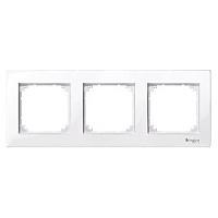 Дизайнерская рамка 3 местная, активный белый, MTN515325 Schneider Electric, серия Merten System M-Plan