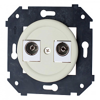 Ретро розетка TV-M | TV-F ТВ, слоновая кость, B3-306-211M BIRONI