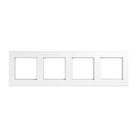Дизайнерская рамка 4 местная, белый, A5584BFWW Jung, серия A 550