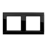 Дизайнерская рамка 2 местная, черный, A582SW Jung, серия A 500