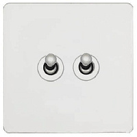 Ретро выключатель Ultimate II Жемчужный бархат, G202-2-86-PC T&J Electric двухклавишный проходной