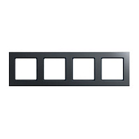Дизайнерская рамка 4 местная, антрацит матовый, AC584BFANM Jung, серия A Creation