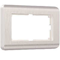 Дизайнерская рамка для двойной розетки, перламутровый, поликарбонат, W0082113 Werkel