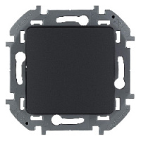 Дизайнерский выключатель, антрацит, 673603 Legrand, одноклавишный, серия Inspiria