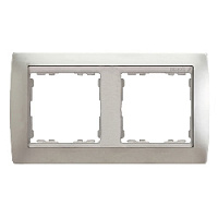 Дизайнерская рамка 2 местная, алюминий, 82924-33 Simon, серия 82 Classic