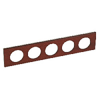 Дизайнерская рамка 5 местная, орех, 069230 Legrand, серия Celiane