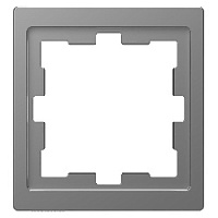 Дизайнерская рамка 1 местная, нержавеющая сталь, MTN4010-6536 Schneider Electric, серия Merten D-Life
