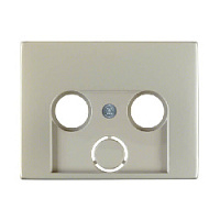 Центральная панель розетки TV+FM+SAT, нержавеющая сталь, матовый лак, 12017014 Berker, серия K.5