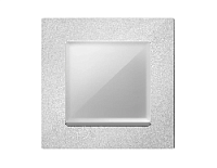 Дизайнерская рамка из термопластика 1 местная, серебро глянец, AF220401 Ambrella Volt