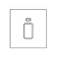 Дизайнерский мастер-выключатель Aura Черный уголь, BABM45A Bonze