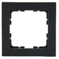 Дизайнерская рамка 1 местная, матовый черный, 81001SCPB Wedder, серия R1