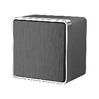 Дизайнерский выключатель влагозащищенный, графит рифленый, W5010204 Werkel, одноклавишный, серия Gallant